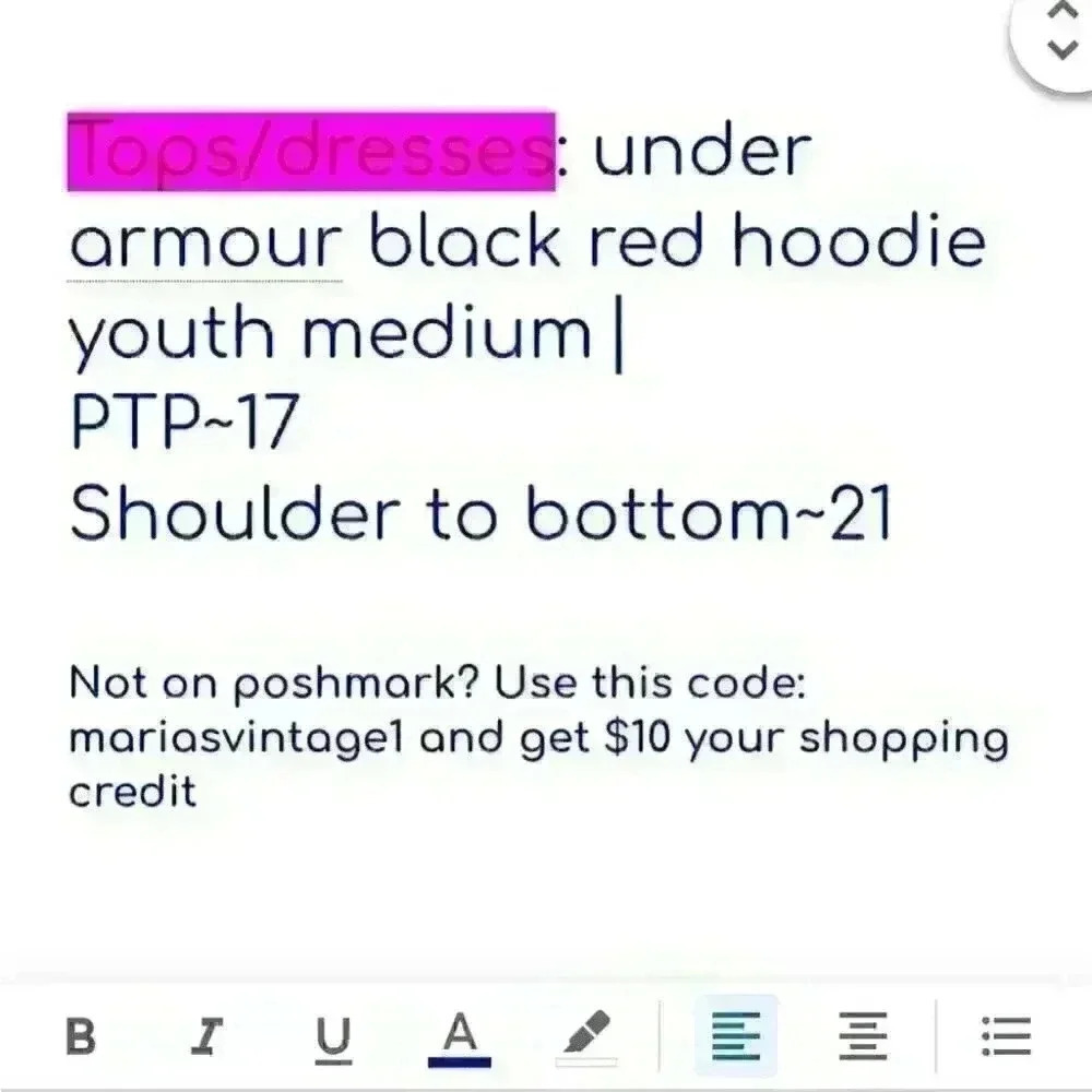 UNDER ARMOUR black red youth hoodie MEDIUM - Picture 4 of 4